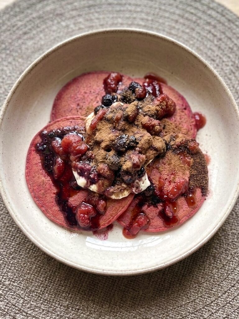 Pink Protein Pancakes
